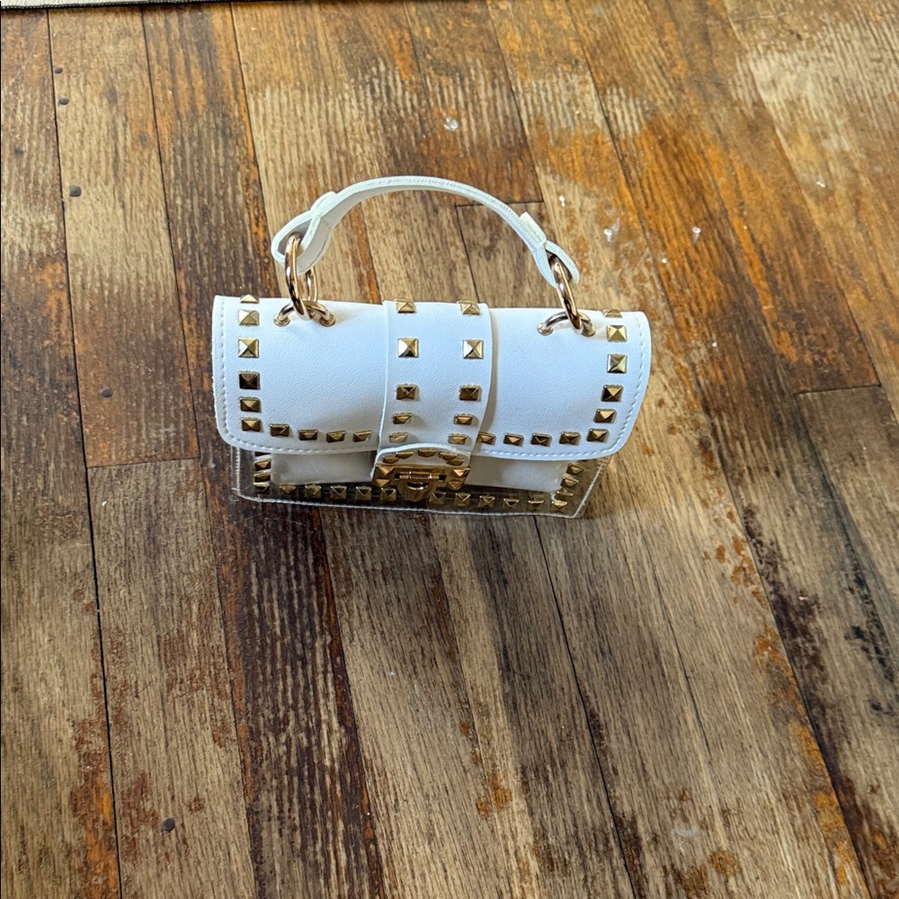White Studded Handbag
